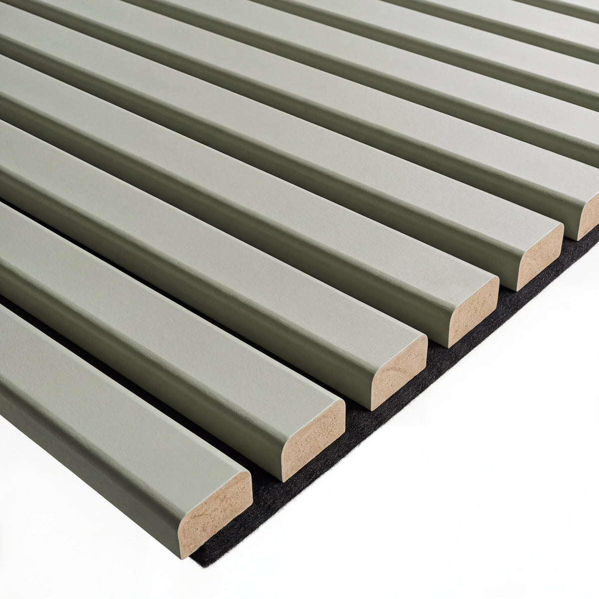 Akustikpaneel Premium Salbei – Filz Schwarz 244 × 60 cm