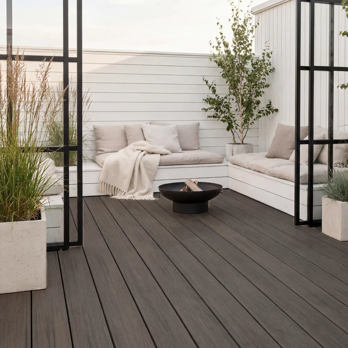 WPC Terrassendiele Massiv Antik Natur