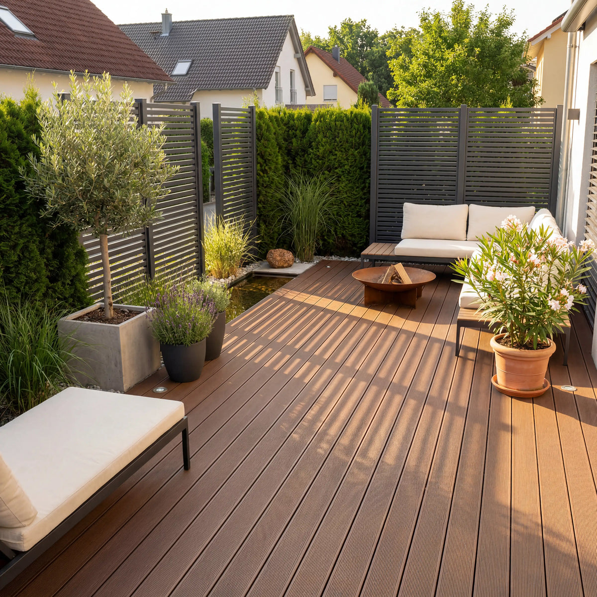 WPC Terrassendiele Massiv ECO Diamantnuss