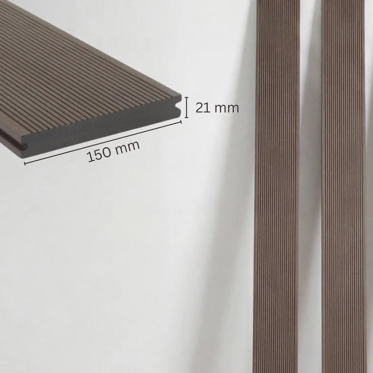 WPC Terrassendiele Massiv ECO Diamantnuss