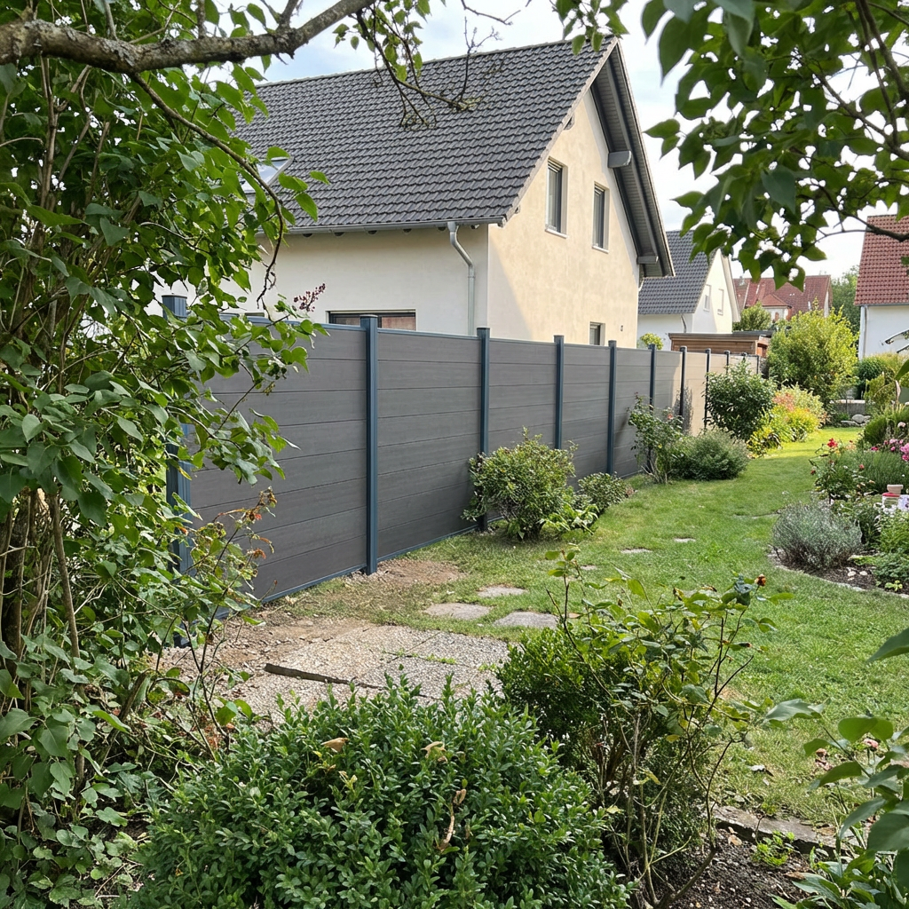 WPC Sichtschutzzaun ENZO Nero - Standard Anthrazit