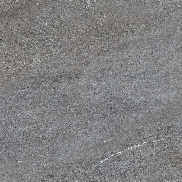 Feinsteinzeug Terrassenplatte Quarzit Dunkelgrau 60x60x2cm (2er-Set)