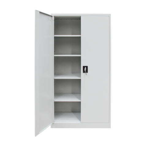 Stahlschrank XL Lichtgrau 1950 x 900 x 450 cm