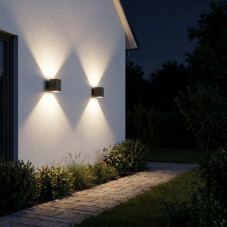 Solar Außenwandleuchte Edge 2er Set