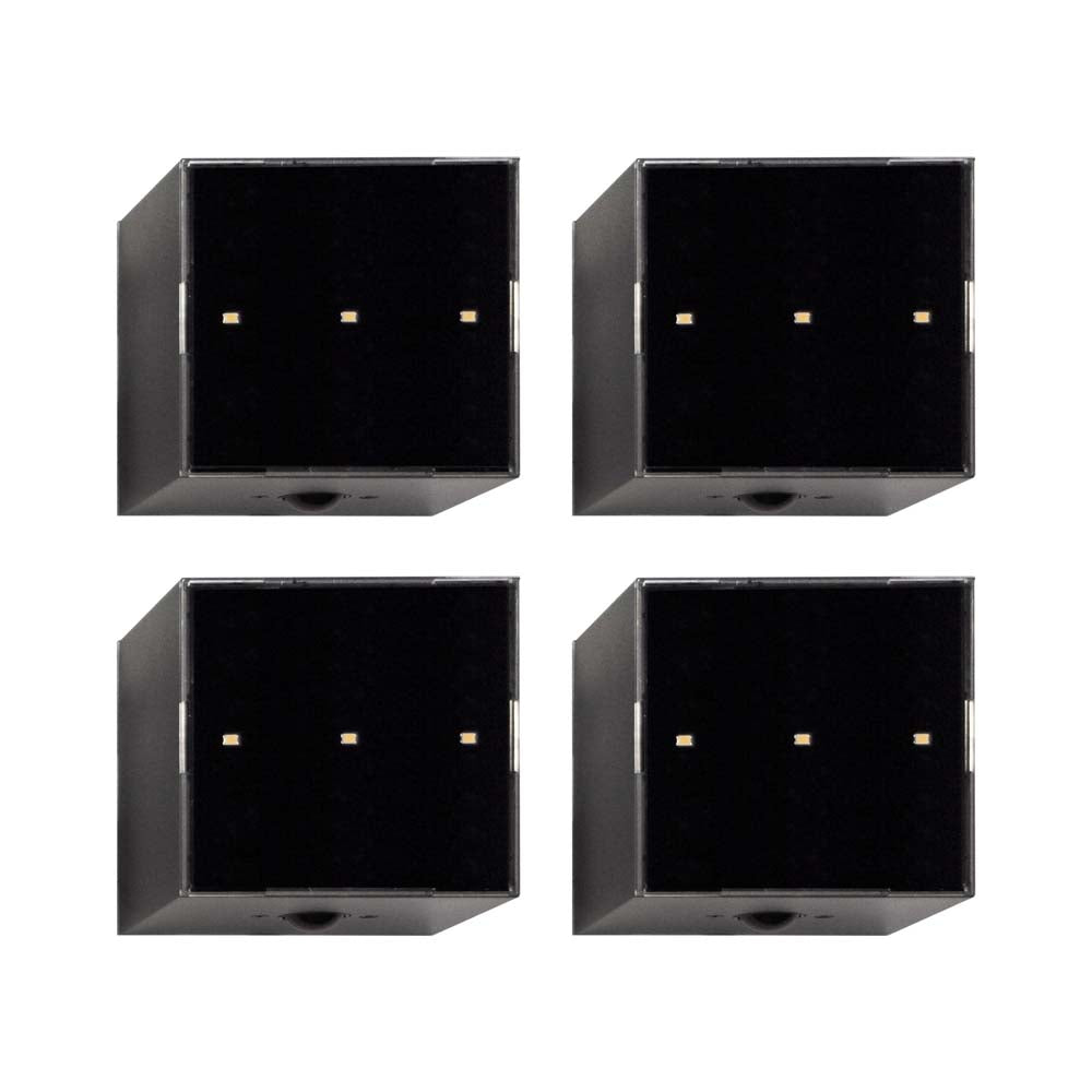 LED Solar Wand- und Zaunleuchte Edge 4er Set