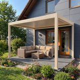SkyShade Pro 3x3m Aluminium-Pergola mit LED & App-Steuerung – Seidengrau