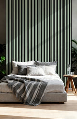 Akustikpaneel Premium Salbei – Filz Schwarz 244 × 60 cm