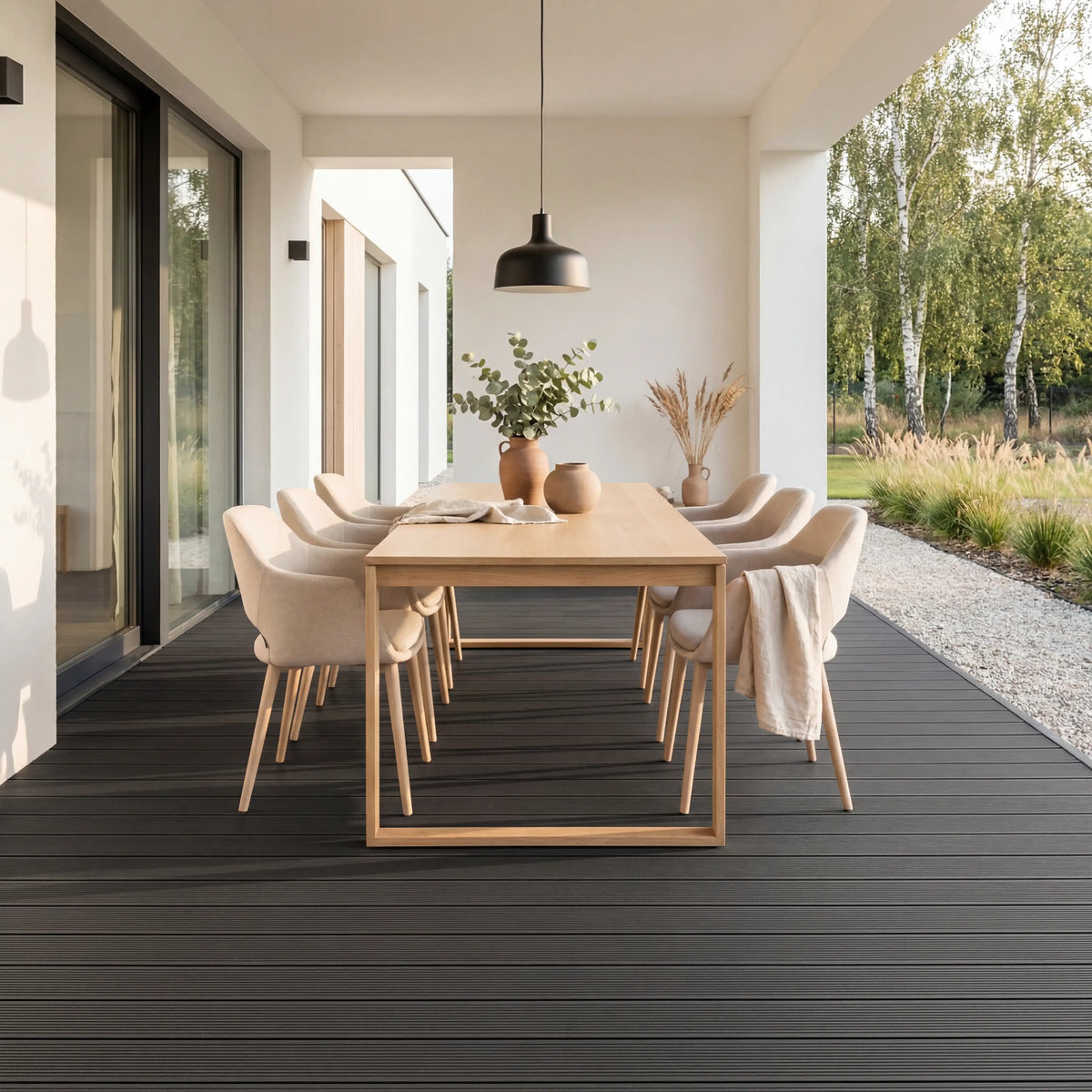 WPC Terrassendiele Massiv ECO Anthrazit