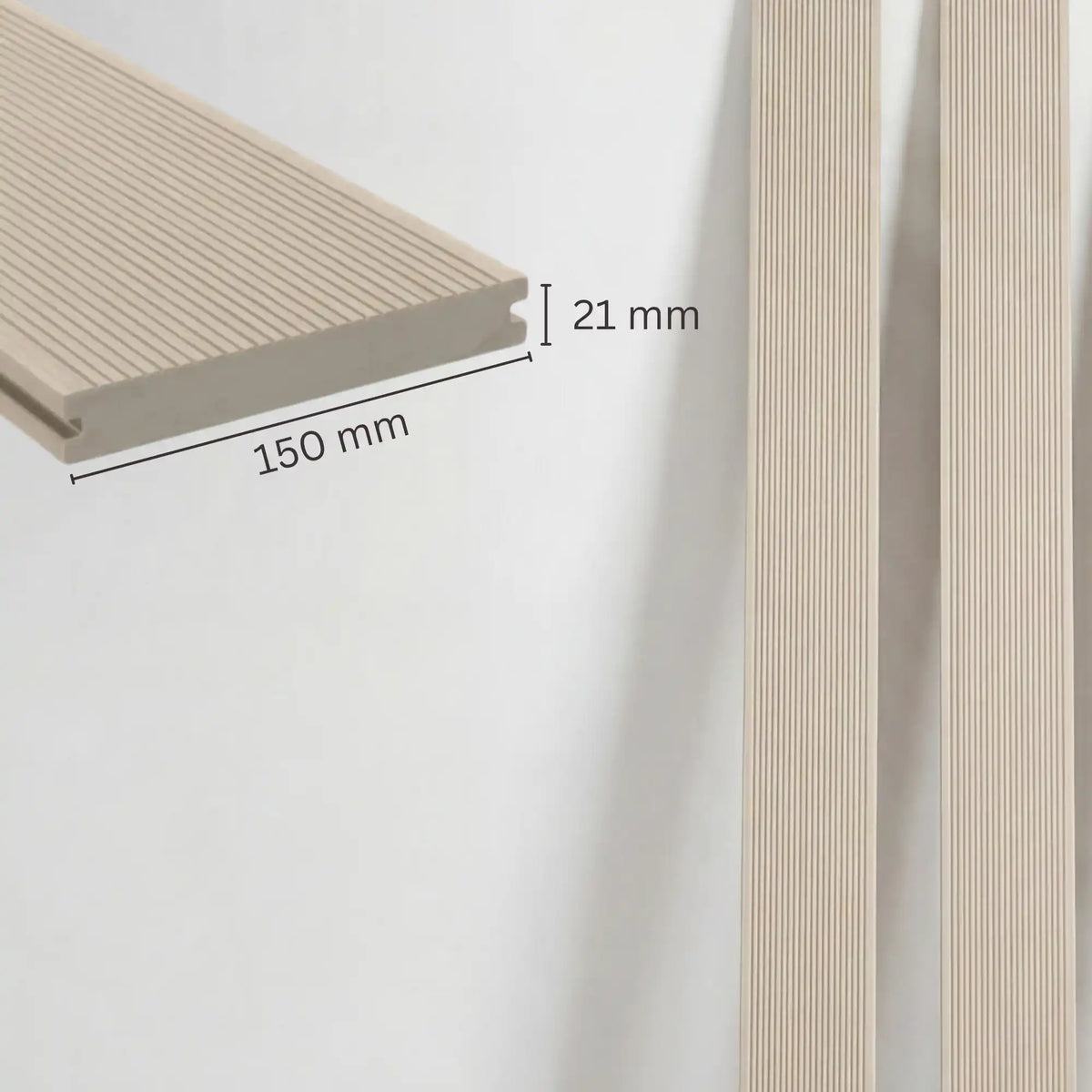 WPC Terrassendiele Massiv ECO Creme