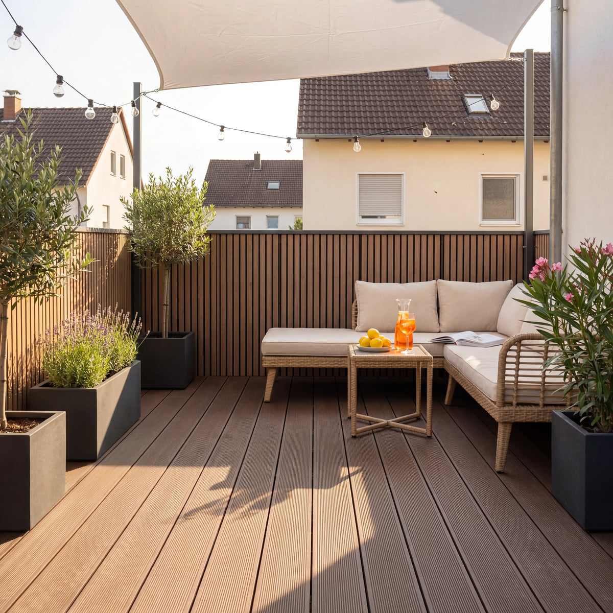 WPC Terrassendiele Massiv ECO Diamantnuss