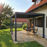SkyShade Pro 3x5m Aluminium-Pergola mit LED & App-Steuerung – Anthrazit