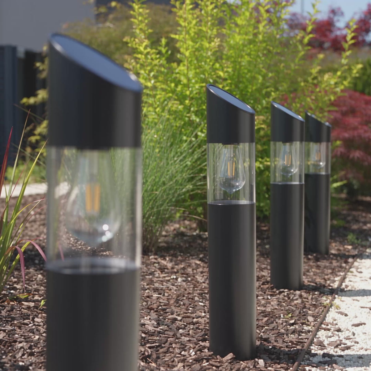 LED Solar Wegleuchte Column